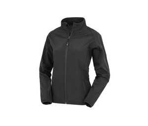 RESULT RS901F - WOMENS RECYCLED 2-LAYER PRINTABLE SOFTSHELL JACKET Black