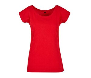 BUILD YOUR BRAND BYB013 - LADIES WIDE NECK TEE City Red